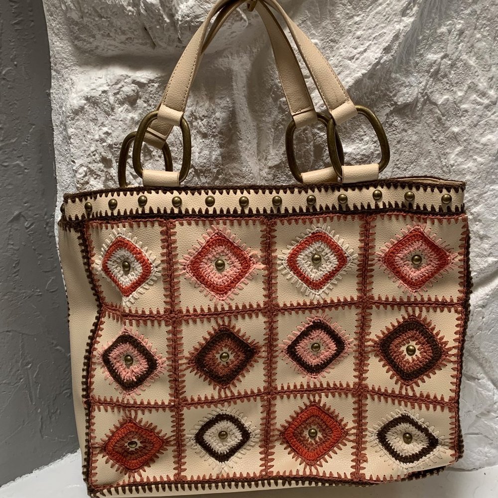 BCBGirls Vintage Embroidered Shoulder Bag